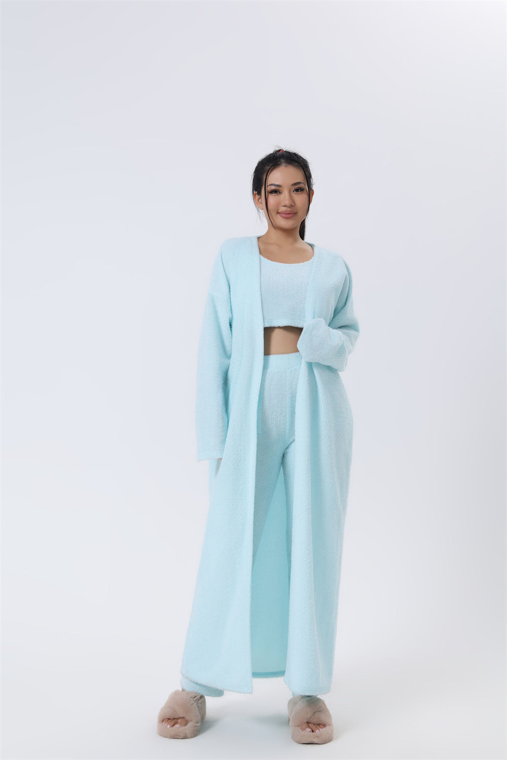 Cozy Pajama 3 Piece Lounge Senge set, Women Winter Dress. - lataralimited