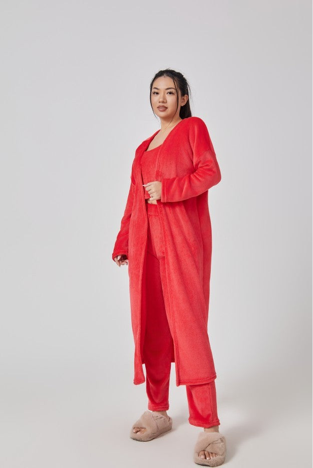 Cozy Pajama 3 Piece Lounge Senge set, Women Winter Dress. - lataralimited