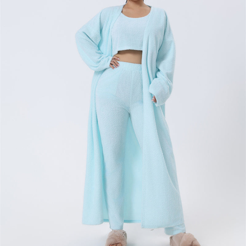 Cozy Pajama 3 Piece Lounge Senge set, Women Winter Dress. - lataralimited