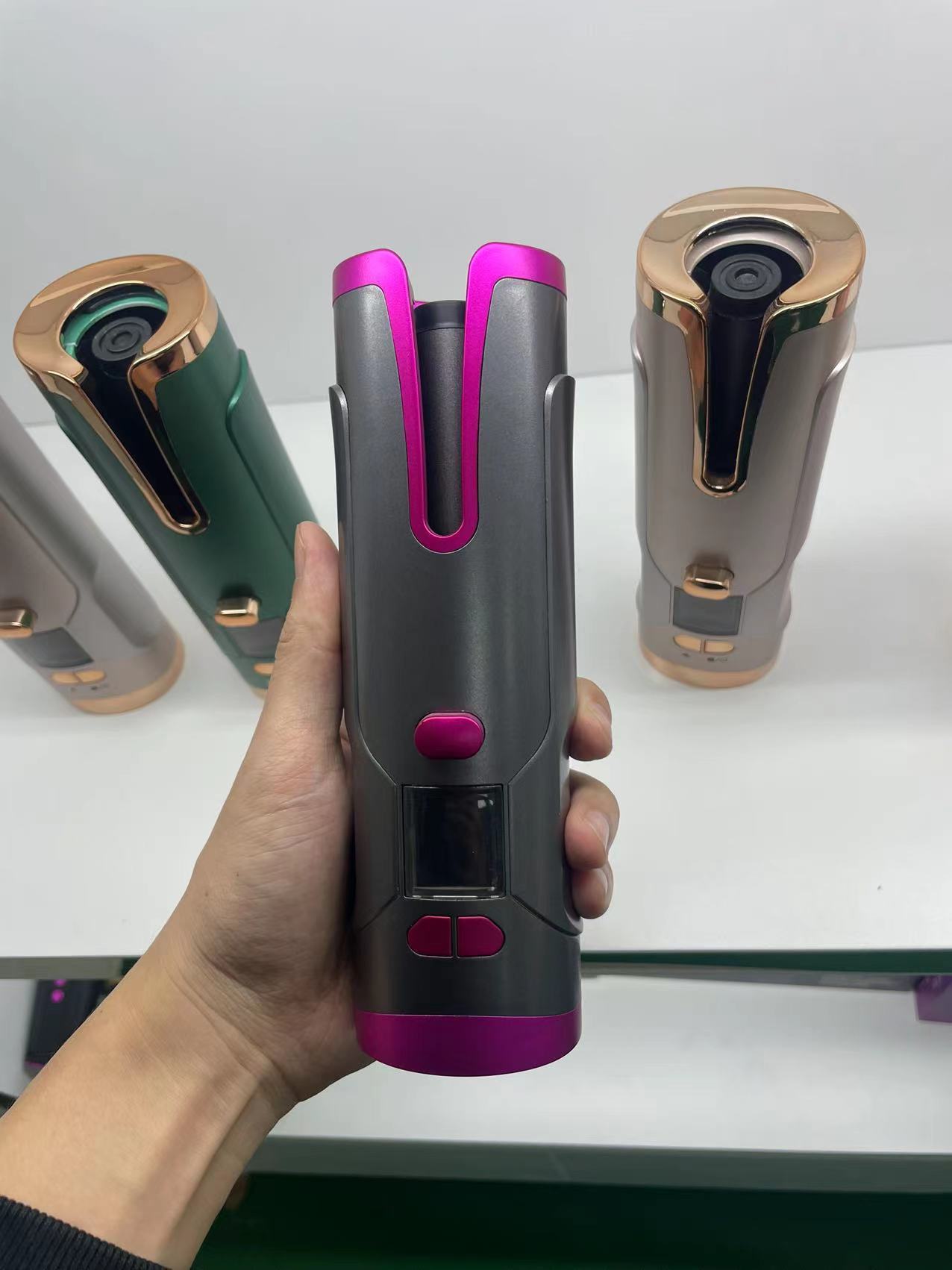 Rechargeable Automatic Hair Curler, LCD Display Ceramic. - lataralimited